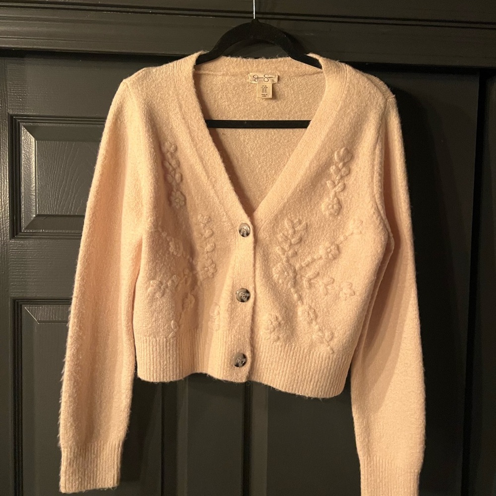 Women's Soft Pink Cardigan Sweater